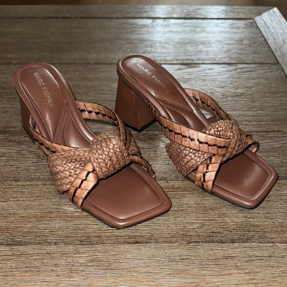 Marc Fisher Macki Sandal Dark Brown